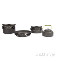 One Earth Designs Camping Cookware Set | Lightweight Cooking Gear with Kettle Two Pots and Frying Pan | SolSource Sport Cookset - B079VR38K7
