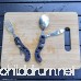 CrudeMechanics Detachable Camping Eating Utensil - Half Fork/Bottle Opener Half Spoon/Knife SST with Aluminum Handles - B07112T1Z4