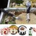 Ezyoutdoor 4 in 1 (Fork/Spoon/Knife/Bottle Opener) Multi-Function Camping Cutlery Stainless Steel Folding Pocket Kits Outdoor Tableware for Hiking Survival Camping Travel Random Color(5 Pieces) - B01M1KZAPZ