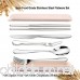 Flatware Set 5pcs-14pcs Spoon Knife Fork Chopsticks with a Durable Case for Adults and Kids Stainless Steel Camping Cutlery Potable Mirror Polished Travel Utensils Set - B07794G36W