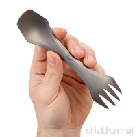 freigeist Titanium Spork: 3-in-1 Spoon Fork & Knife Combination For Camping Hiking Outdoors & Traveling | Lightweight Durable & Rustproof Cutlery/Utensil - B06Y2619DX