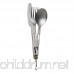 HealthPro Ultra Lightweight Super Strong Titanium Cutlery Set (Fork Spoon Knife) - B00EDQ0IFE
