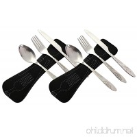 MayULike Camping Cutlery Utensils Set of Military Grade Stainless Steel Fork Spoon and Knife - B01EWDK02S