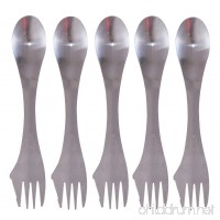 MINI SKATER Spork of Steel 3 in 1 Spoon Fork and Knife Combo Utensil for Adventure Camp Cook Home Travel Medical Supplies Sports Camping Flatware & Christmas Kitchen Flatware - B01DDENZ60