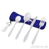 OUTDOOR FREAKZ Camping Cutlery Utensils and Travel Cutlery made of Stainless Steel with Neoprene Bag Camping Flatware - B01N2W9EHO