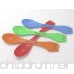 Spork Set 4 | Reusable Durable Spork Set Plastic | Best for Camping Out Doors | School/Lunch Pack/Work & FREE Carry Case!! | BPA Free | Out Door Parties | Spoon + Fork + Knife Combo | By iBetterhomes - B018N273V0