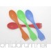 Spork Set 4 | Reusable Durable Spork Set Plastic | Best for Camping Out Doors | School/Lunch Pack/Work & FREE Carry Case!! | BPA Free | Out Door Parties | Spoon + Fork + Knife Combo | By iBetterhomes - B018N273V0