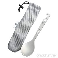 The Camping Cave Titanium Camping Spork Utensil With Spoon Fork & Bottle Opener - Ultra light for Hiking Bushcraft Fishing and Walking. - B071243JCF