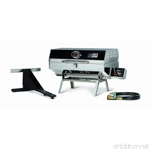 Camco Olympian 5500 Stainless Steel Portable Gas Grill by Connects To Low Pressure Supply On RV Includes RV Mounting Bracket And Folding Tabletop Legs - 180 (57305) - B0014JN68O