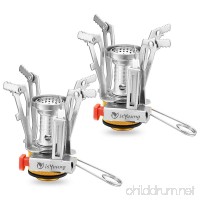 isYoung Outdoor Mini Camping Stove  2-pack Ultralight Camping Stove - Portable and Come with Piezo Ignition(Orange) - B073JGV943