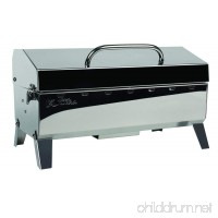 Kuuma Premium Stainless Steel Mountable Charcoal Grill w/Inner Lid Liner by Camco -Compact Portable Size Perfect for Boats  Tailgating and More - Stow N Go 160" (58110) - B00E8CEZ70