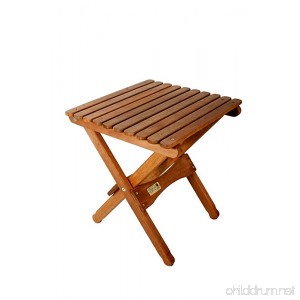 Byer of Maine Pangean Folding Table Hardwood Keruing Wood Hand-Dipped Oil Finish Easy to Fold and Carry Perfect for Camping and Tailgating Matches All Furniture in the Pangean Line - B001ECQ1GK