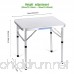 Fashine Height Adjustable Aluminum Camping Folding Table Multi Purpose for Indoor Outdoor 26.5-Inch x 17.5-Inch(US Stock) - B0711LK1QF