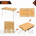 KingCamp Aluminum Frame 3 Heights 4-person/6-person Folding Bamboo Table - B01IHKMLVU