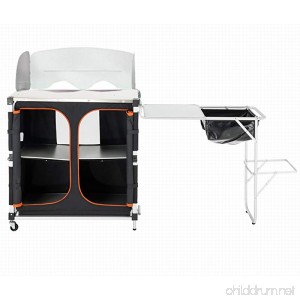 KingCamp Quick-up Multifunctional Camping Kitchen Station Cooking Table with Wheels - B01ALDNNP4