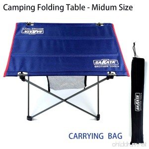 SAKATA Portable Folding Camping Table Lightweight with Carrying Bag Outdoor Folding Aluminum Camping Picnic Table Perfect for Outdoor Watch World Cup Hiking Picnic Fishing Travel BBQ (Blue) - B07D2JNTKL