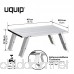 Uquip HANDY Folding Roll Up Micro Side Table for Camping Picnic Outdoor Activities Travel Beach - silver - B01FSNEUOK