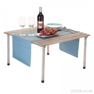 VYTAL Roll-Up Picnic Table - Portable table perfect for outdoor events camping beach backyards BBQ's and parties - B06ZXX8SJY