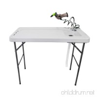 Zipperl BXTY118 Folding Multifunctional Fish Table Picnic Table Hunting Cutting Table Camping Picnic Outdoor Gardening Table with Spray Gun - B07FM22NSL