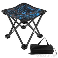 BlueStraw Portable Folding Stool Slacker Chair  Mini Ultralight Outdoor Folding Chair for Camping Fishing Travel Hiking Garden  Quickly-Fold Oxford Stool with Carry Bag - B079NS3W5G