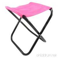 Daiso Mini Folding Chair Stool Beach Camping Traveling 10" x 8.25" (Weight Capacity 110 lb) - B01IS5XWXA