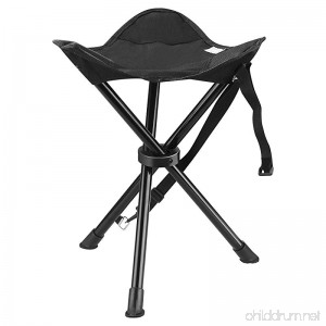 ENKEEO Portable Tripod Stool Folding Chair with Carrying Case for Outdoor Camping Walking Hunting Hiking Fishing Travel 200 lbs. Capacity - B06XXN1GP4