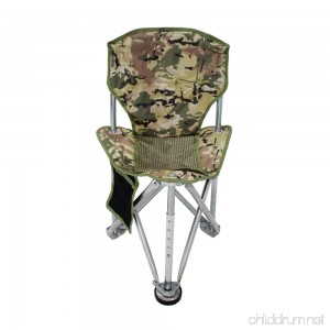 Geertop Folding Tripod Camping Chair Stool with Back Rest Mesh Pocket Heavy Duty Steel for Backpacking Hunting Fishing or Boat Cabin - B076CFS2TY