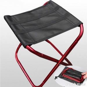 GEZICHTA Portable Folding Chair Folding Camping Stool Aluminum Alloy Stool with Oxford Cloth Folding Chair for Hiking Fishing Hunting Picnic Travel - B07FK39RHD