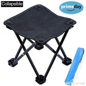 KAIYANG Mini Portable Folding Stool Chair Outdoor Camping Stool for Camping Hiking Fishing Beach Park with Carry Bag - B079M3RKWY