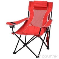 Ozark Trail Durable  Oversized Mesh Lounge Folding Outdoor  Beach  Camp Chair- Includes Carrying Bag- Red - B072271RHM