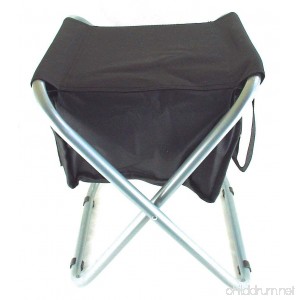 Peak Durable Portable Folding Camp Stool with Soft Cooler. Steel Frame holds 250 lbs. (Black) - B00JYLL4CE