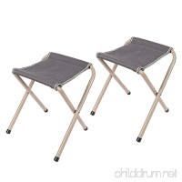REDCAMP Small Folding Camp Stool  Portable and Lightweight  a Quick Rest  Set of 2  9.8×10.6×13.4'' - B0776R4QKD