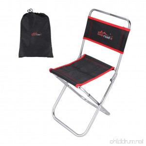 VGEBY Fishing Folding Chairs Portable Aluminum Alloy Folding Stool with Backrest for Camping Fishing Hiking Gardening Beach - B07FSQV529
