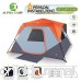 ALPHA CAMP 6 Person Instant Cabin Tent Camping/Traveling Family Tent Lightweight Rainfly With Mud Mat - 10' x 9' Orange - B0758WGQVZ