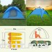 Bartonisen 4 Person Automatic Popup Tent for Beach or Camping with Floor Zipper Doors - B07B67QDW4