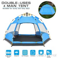 BATTOP 4 Person Tent [Double-Uses] Instant Pop Up Family Camping Tent - Double Layer - Waterproof - 4 Season Backpacking Tent - B078WPH2TN