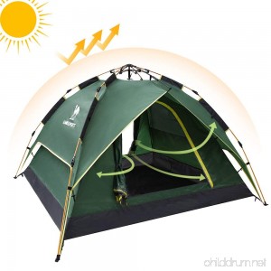 Camel Fourth-generation Automatic Hydraulic Tent for 2-3 Person Outdoor Waterproof Camping (Green) - B079L6ST6V