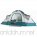 Family Camping Tent for 8-Persons with Removable Center Room Divider and Two Front Doors - Turquoise/Light Grey - B06XCLJ82B