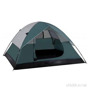 FINNKARE 3-Person 3-Season Lightweight Water Resistant Family Camping Tent with Rain Fly Carry Bag for Outdoor Activity Hiking Climbing Backpacking Scout Fishing Travel Sleeping Rainproof Gray/Green - B06W5L9V9Y