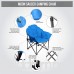 ALPHA CAMP Folding Oversized Padded Moon Saucer Chair with Cup Holder and Carry Bag - B078JHMYWR