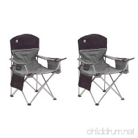 Coleman Oversized Black Camping Lawn Chairs + Cooler  2-Pack | 2000020256 - B00BVP163I