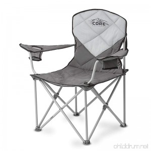 CORE Equipment Folding Padded Quad Chair with Carry Bag Gray - B01E45Z4Q6