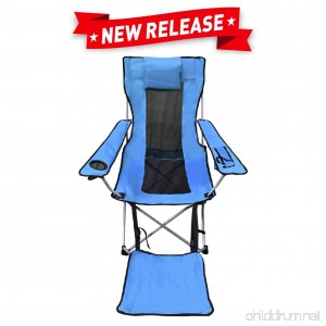 EasyGo Camping Chair – Lightweight Foldable Reclining Leg Rest Camping Chair – Camping Chair with Footrest - B0759ZHN5B