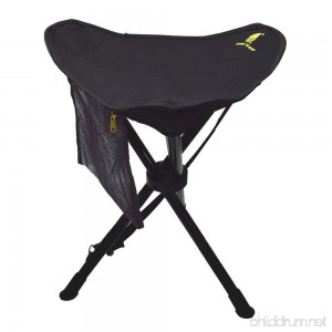 Geertop Lightweight Portable Folding Tripod Stool Slacker Chair with Mesh Pocket for Fishing Camping Hiking Hunting Outdoor - B06XVRMFWB