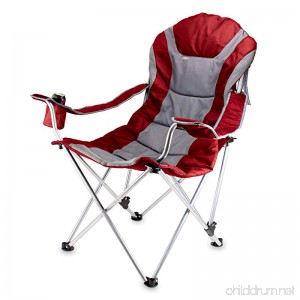 ONIVA - a Picnic Time brand Portable Reclining Camp Chair Red/Gray - B00HKVGU56