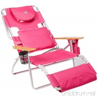 Ostrich Deluxe Padded Sport 3-in-1 Aluminum Beach Chair  Pink - B00MS51TM8