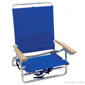 Rio Brands 5 Position Classic Lay Flat Beach Chair with Backpack Straps - B0757SK1G4