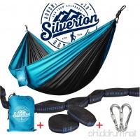 Camping Hammock With Nylon Straps And Carabiners By Silverton | Highest Quality Portable & Durable 210T Nylon Rated For 450 lbs. & Can Be Used To Doublenest - Great for Backpacking The Great Outdoors - B072JCJ9KP