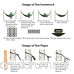 Double Camping Hammock Portable Lightweight Parachute Nylon 210T Hammock with Carabiners & Hammock Straps for Outdoor Backpacking Survival or Travel Camping Beach ( 118 x 78) - B07CYH872V