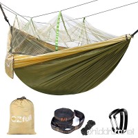 Double Camping Hammock With Mosquito Net EZfull - 660LBS Bearing Portable Outdoor Hammocks 10ft Hammock Tree Straps & 12KN Carabiners For Backpacking Camping Travel Beach Yard. 118(L) x 78(W) - B071V8MCDJ